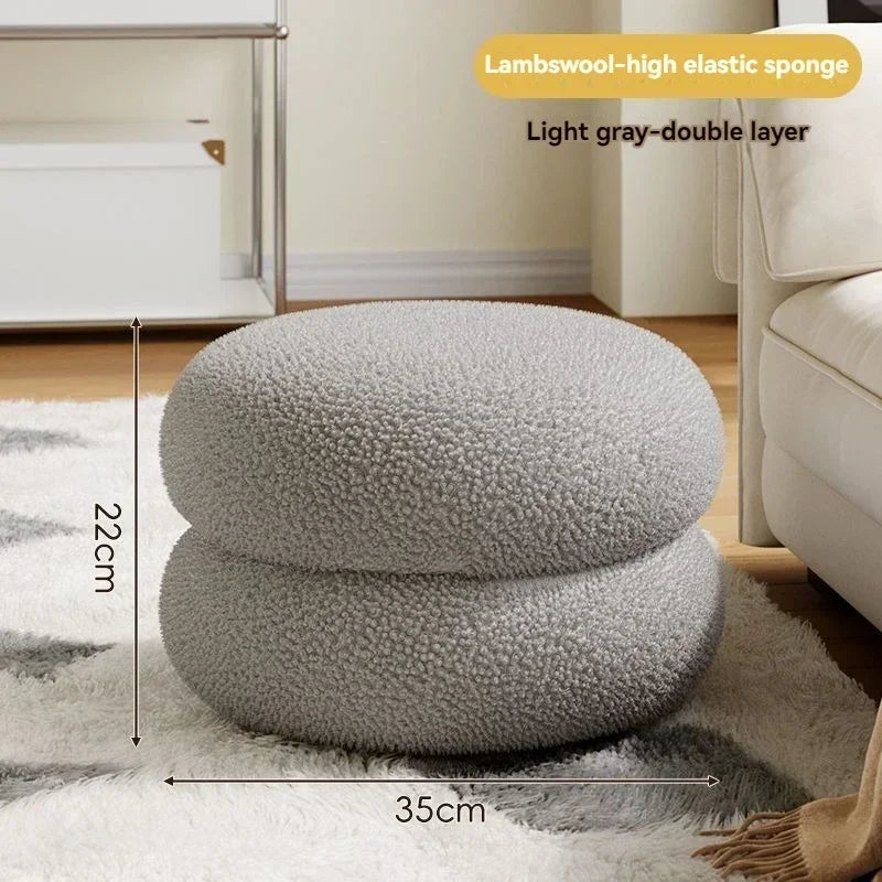 Lamb Plush Stool