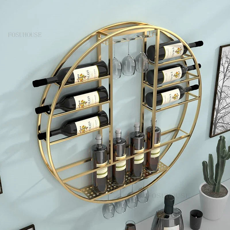 Wellnest Round Wall-Mounted Wine Rack