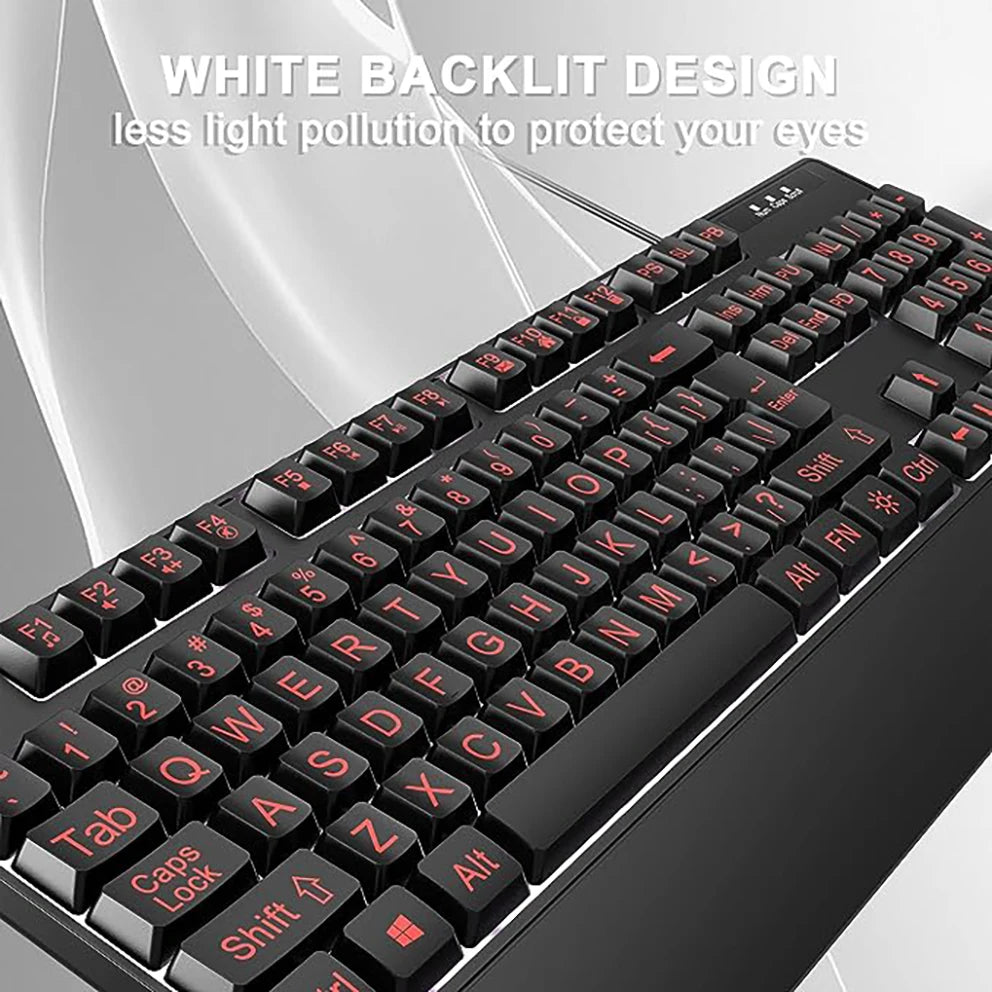 WellNest VisionMax Ergonomic Wired Keyboard