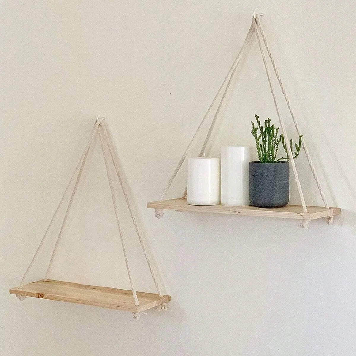 Wellnest Rope Wooden Shelf