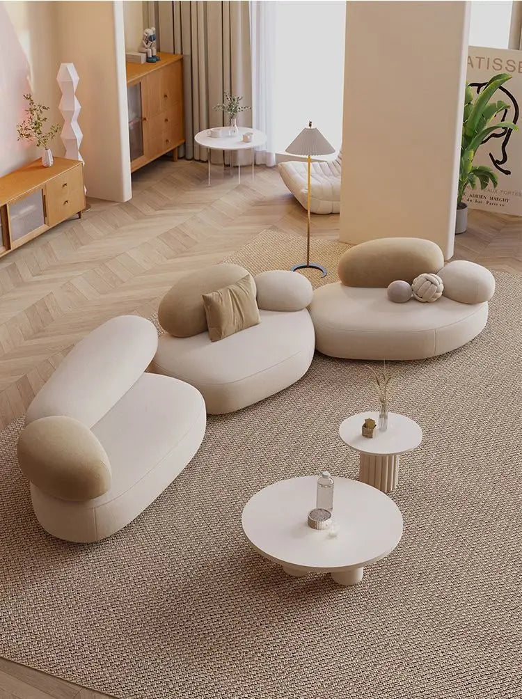 Modern Curved Cobblestone Sofa