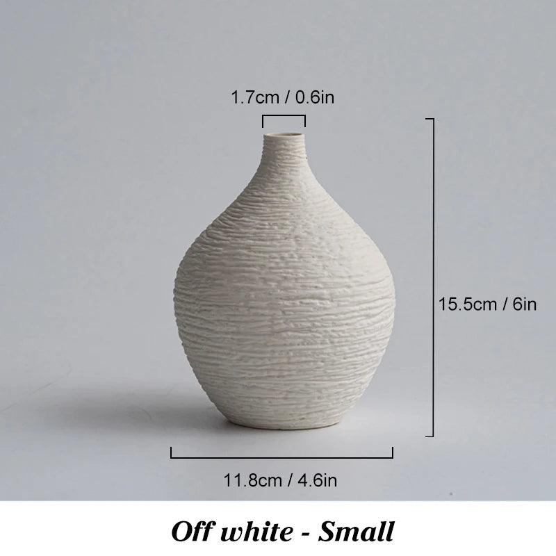 Wellnest Textured Ceramic Vase