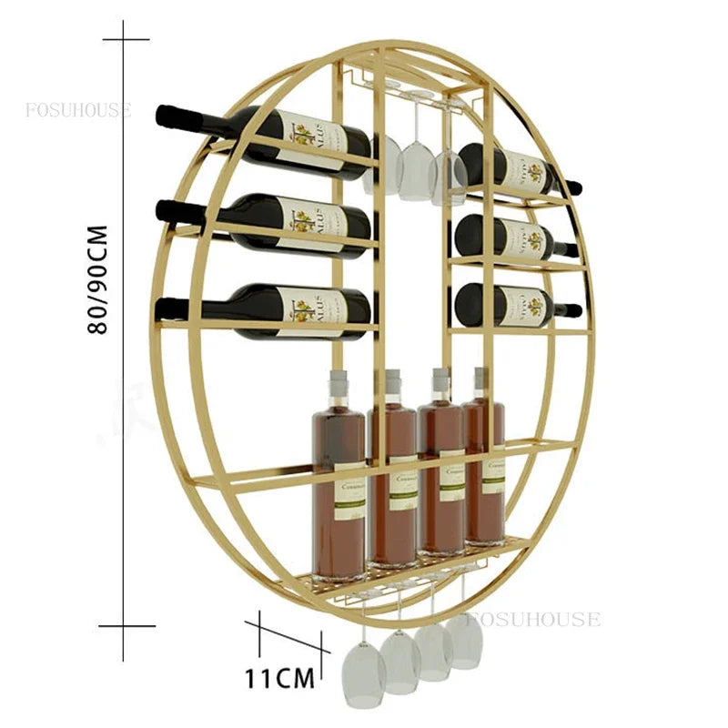 Wellnest Round Wall-Mounted Wine Rack