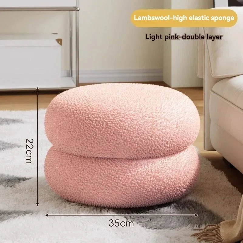 Lamb Plush Stool