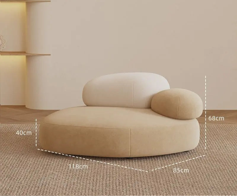 Modern Curved Cobblestone Sofa