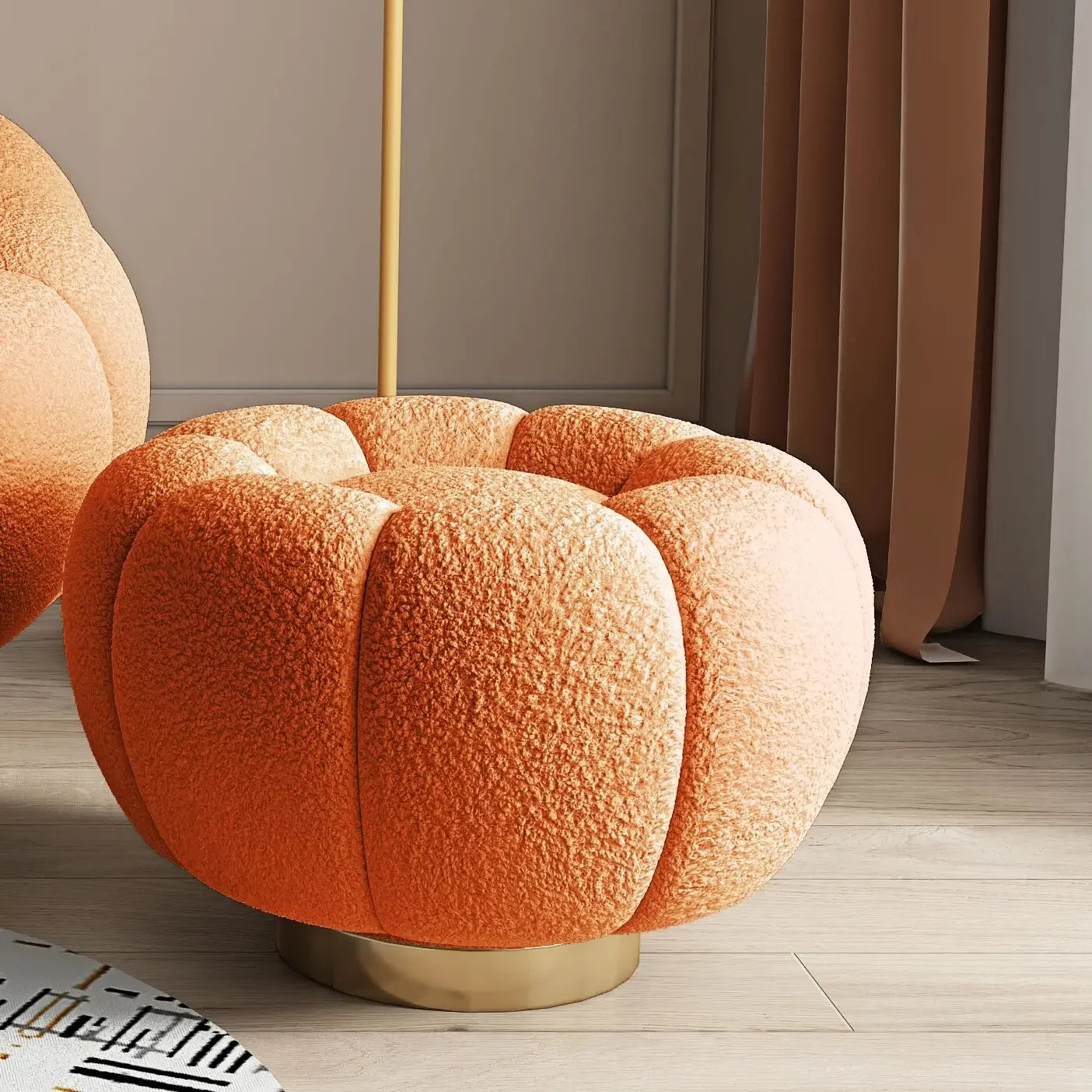 Wellnest Pumpkin Sofa Low Stool